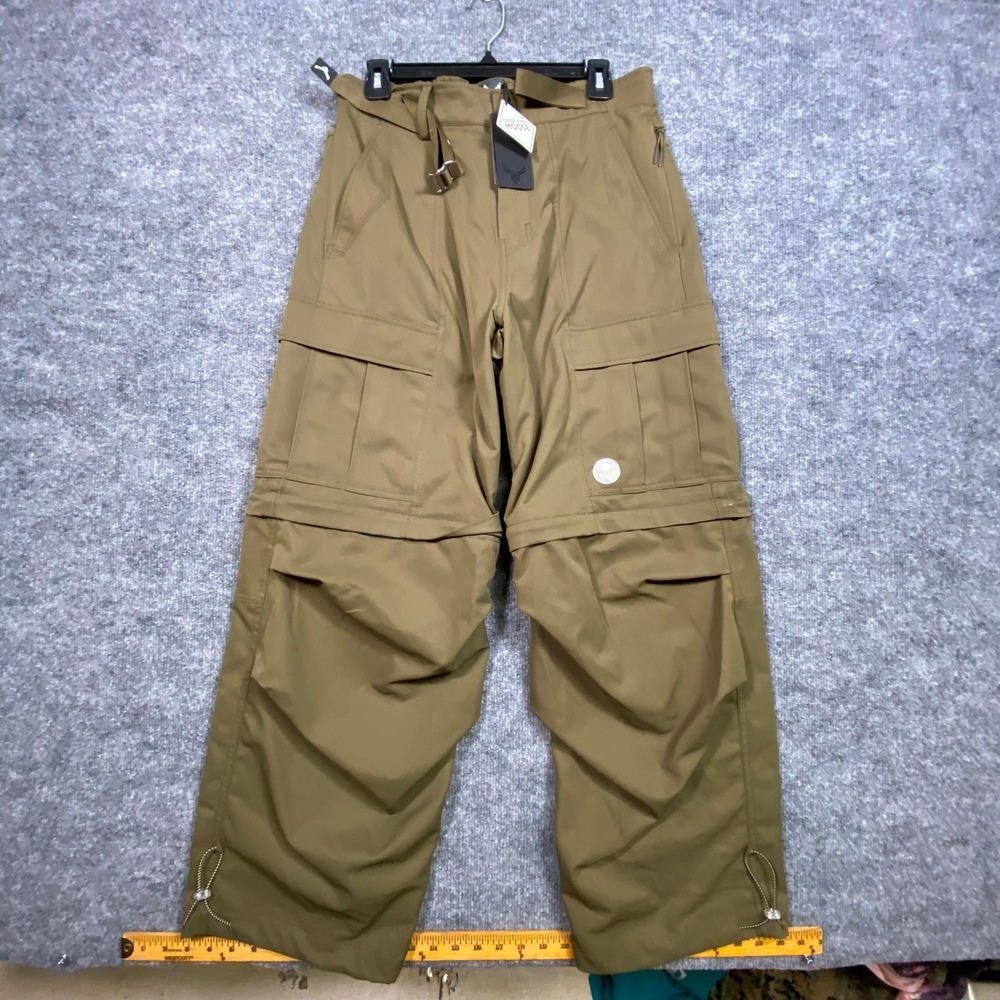 Cross Eyed Moose Mens Cross Terrain Convertible Cargo Pants Dark Olive‎ 30 NEW